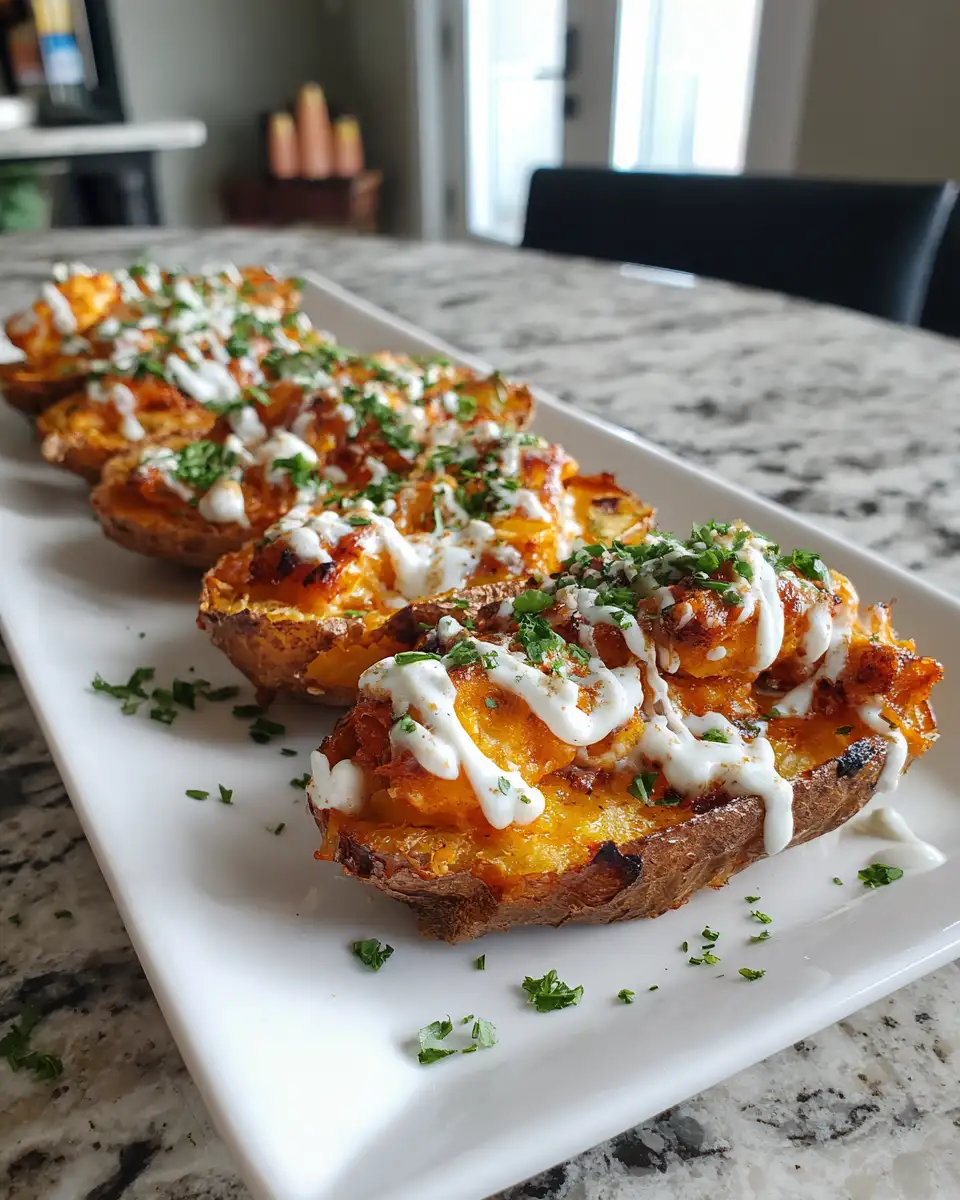 Sizzling Loaded Buffalo Chicken Potato Skins: Your Ultimate Game Day Treat - Featured Image
