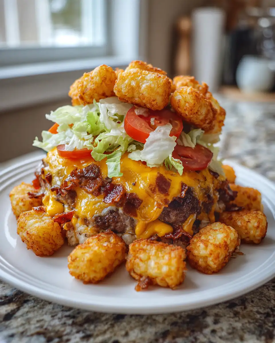 Ultimate Loaded Cheeseburger Tater Tot Casserole Delight - Featured Image