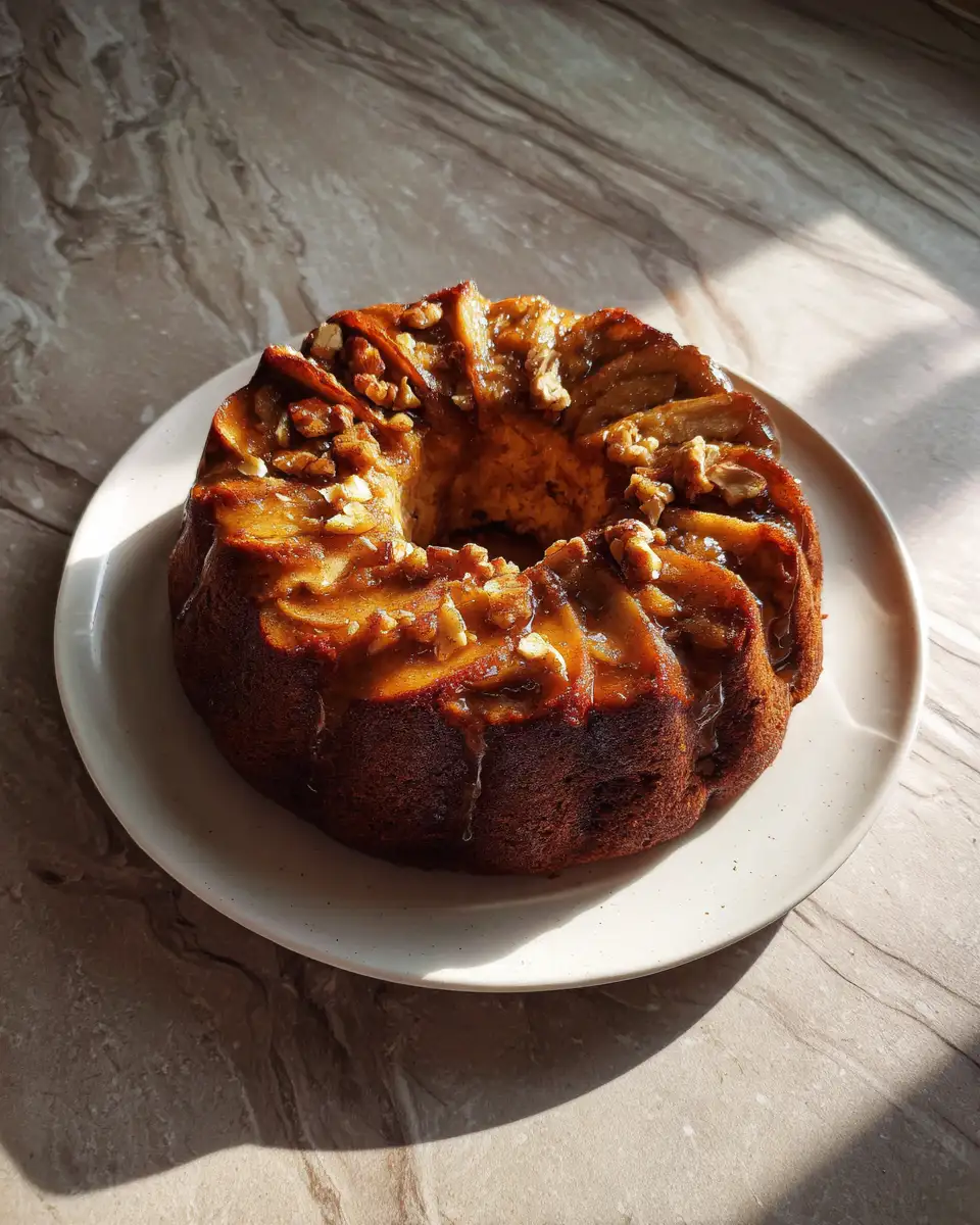 Final dish - Irresistibly Cozy: A Maple Brown Sugar Apple Cake Adventure