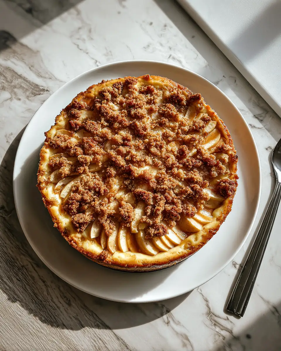 Final dish - Indulge in the Ultimate Maple Caramel Apple Crumble Cheesecake Delight