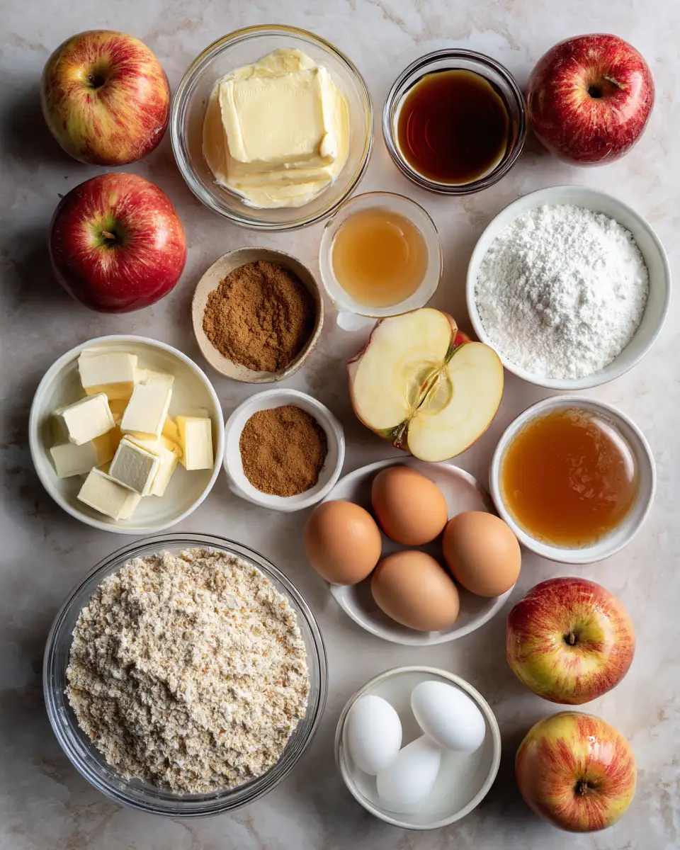 Ingredients for Indulge in the Ultimate Maple Caramel Apple Crumble Cheesecake Delight