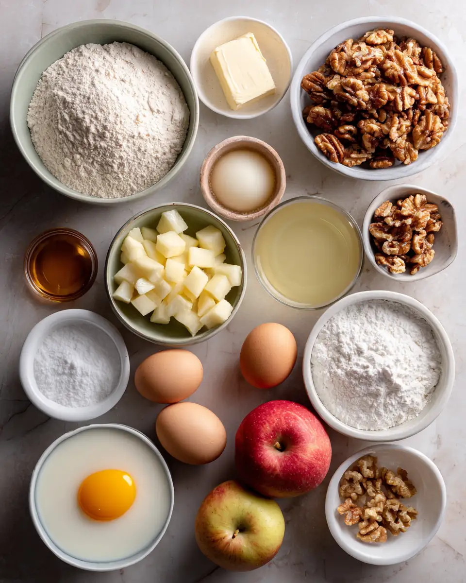 Ingredients for Sweet Symphony: Maple Glazed Apple Fritter Bread Delight