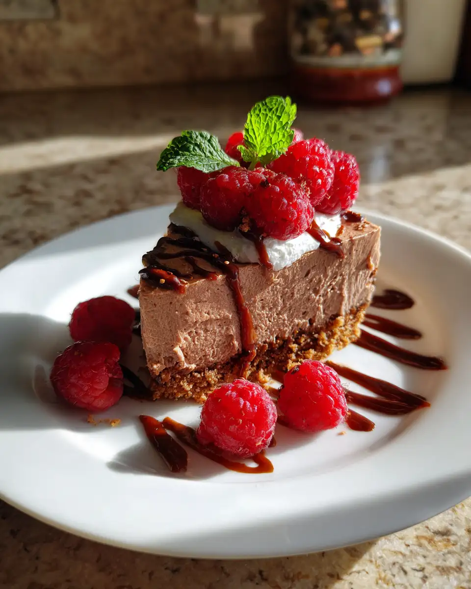 Decadent Delight: Indulge in a No Bake Chocolate Raspberry Cheesecake - Featured Image