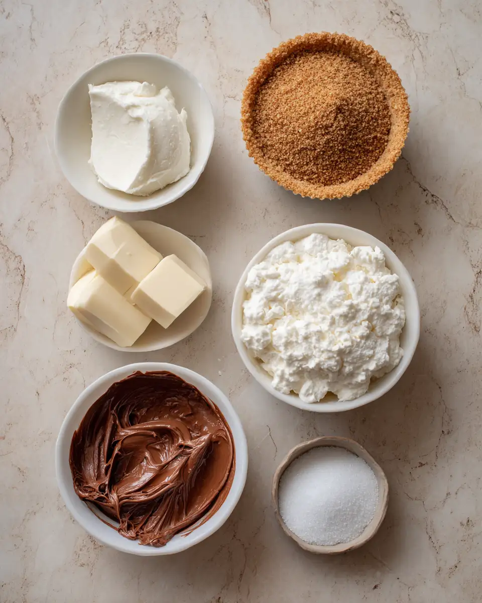 Ingredients for Irresistible No Bake Nutella Cheesecake Cups: Your New Favorite Dessert