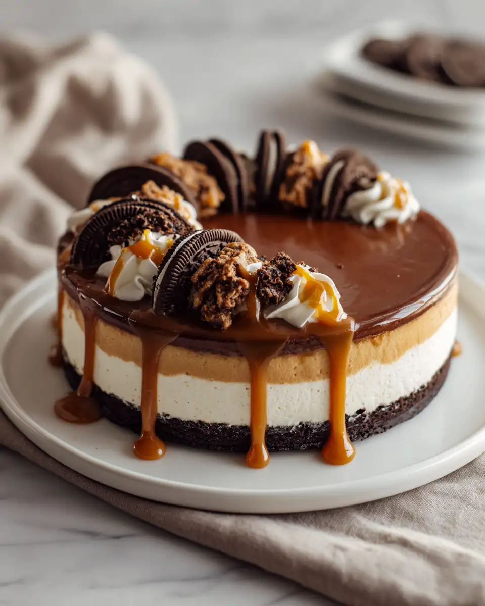 Decadent Delight: No Bake Oreo Caramel Cheesecake Magic - Featured Image