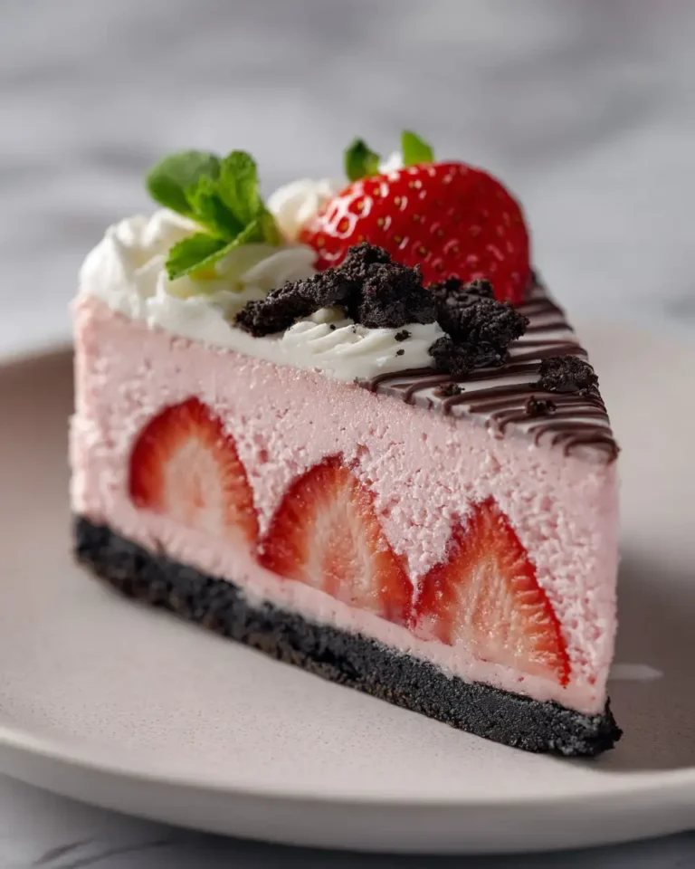 Indulge in Bliss with This No Bake Strawberry Oreo Cheesecake Delight - Featured Image