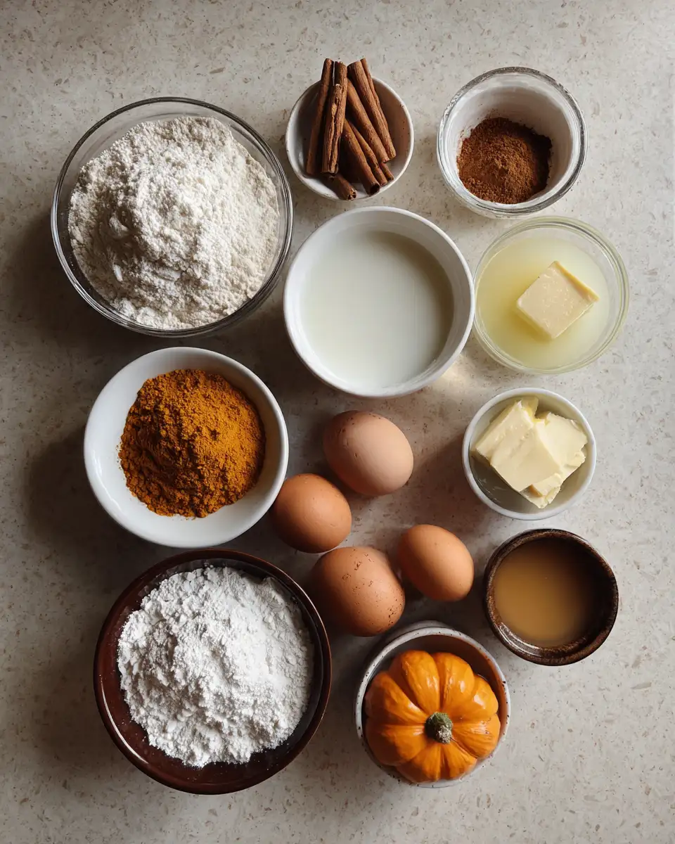 Ingredients for Fluffy Pumpkin Pancakes to Spice Up Your Fall Breakfast