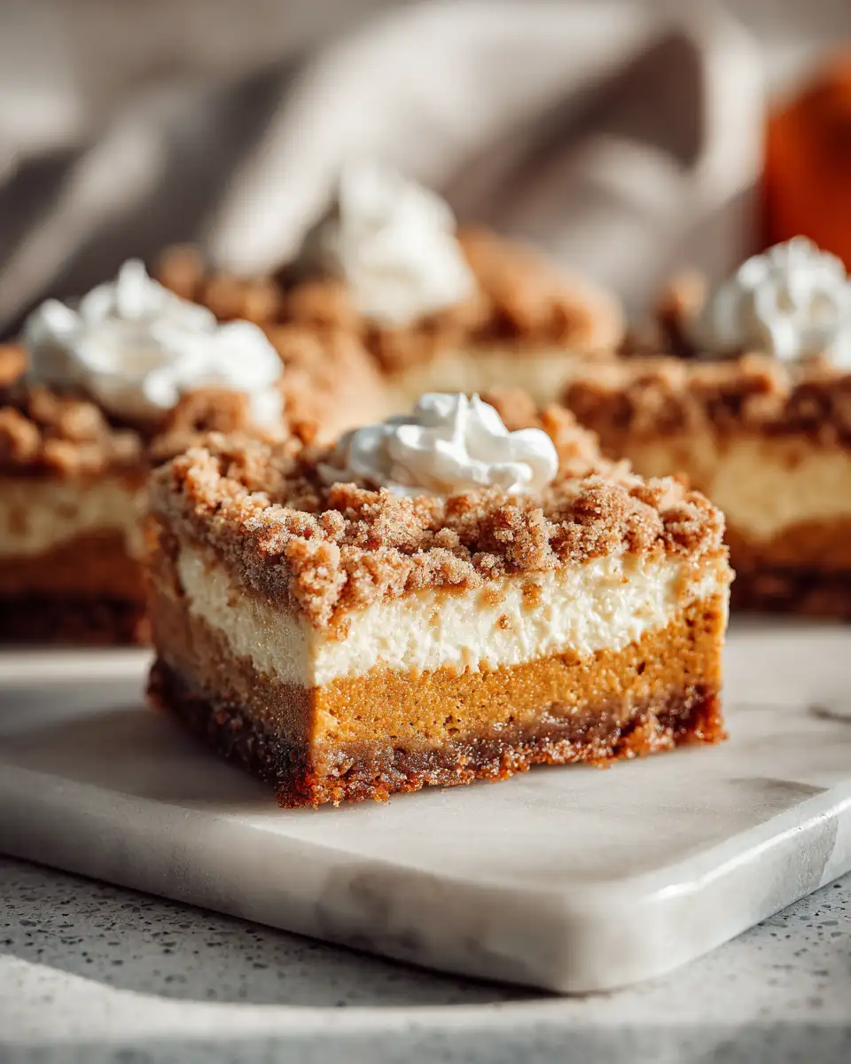 Final dish - Irresistible Pumpkin Spice Cheesecake Crumb Bars You Need to Try
