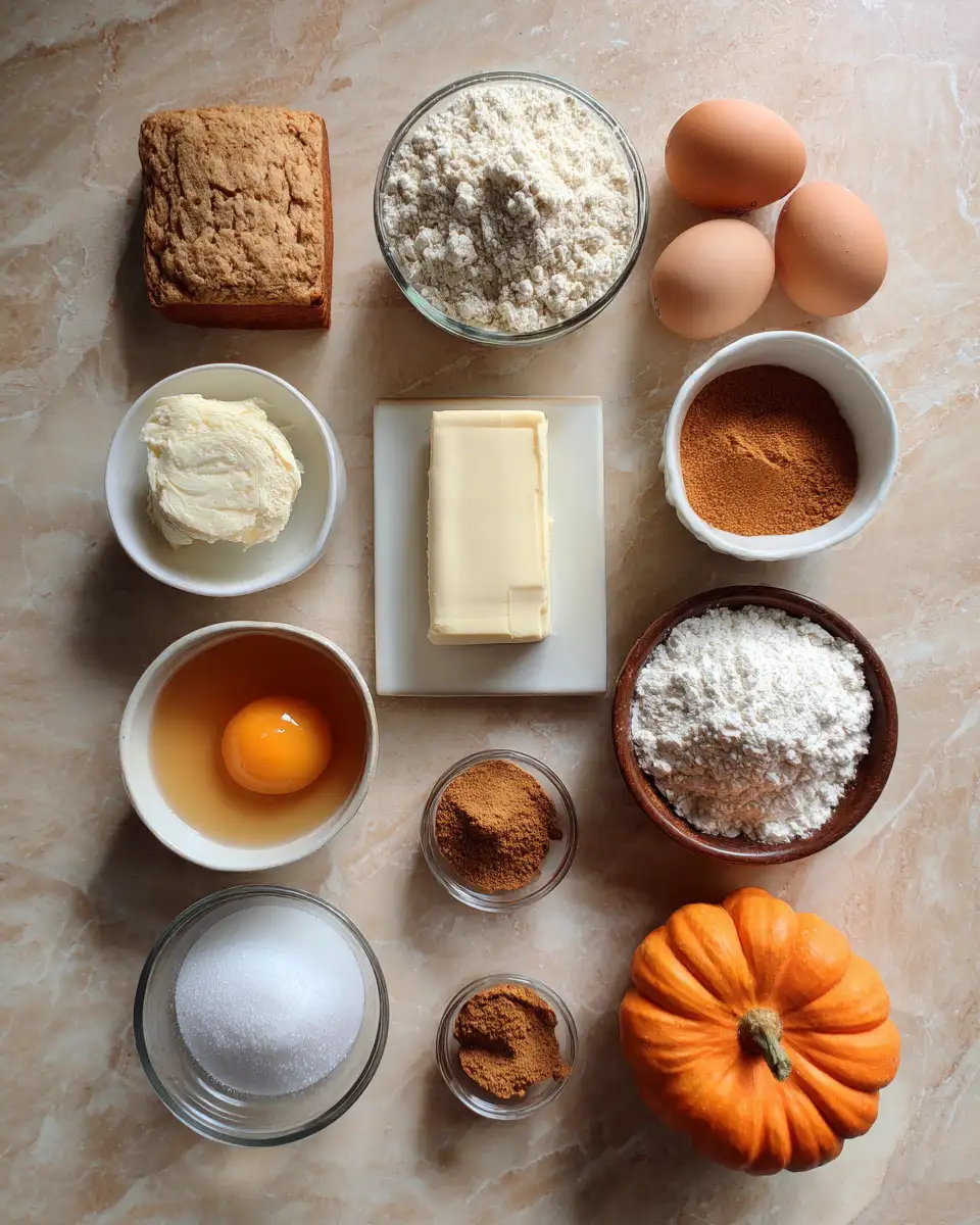 Ingredients for Ultimate Fall Treat: Pumpkin Spice Cream Cheese Cookies Delight