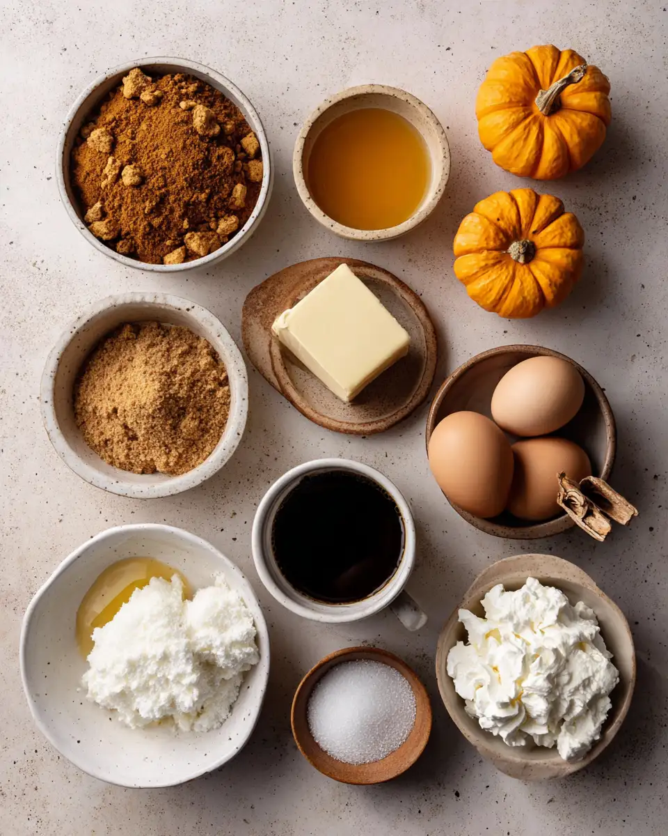 Ingredients for Indulge in Autumn Bliss with Pumpkin Spice Latte Cheesecake Cups
