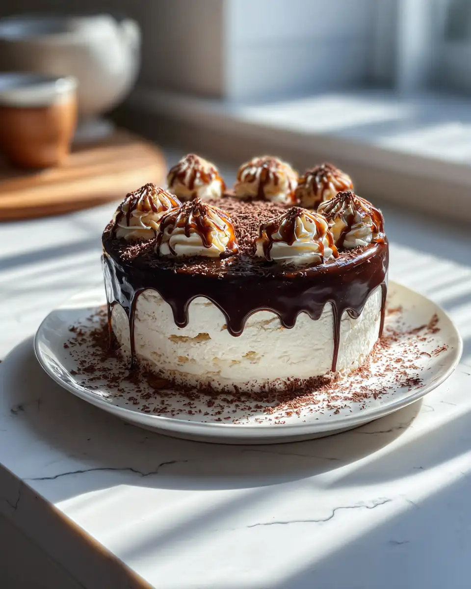 Final dish - Decadent Delight: Dive into the Irresistible Salted Caramel Chocolate Poke Cake