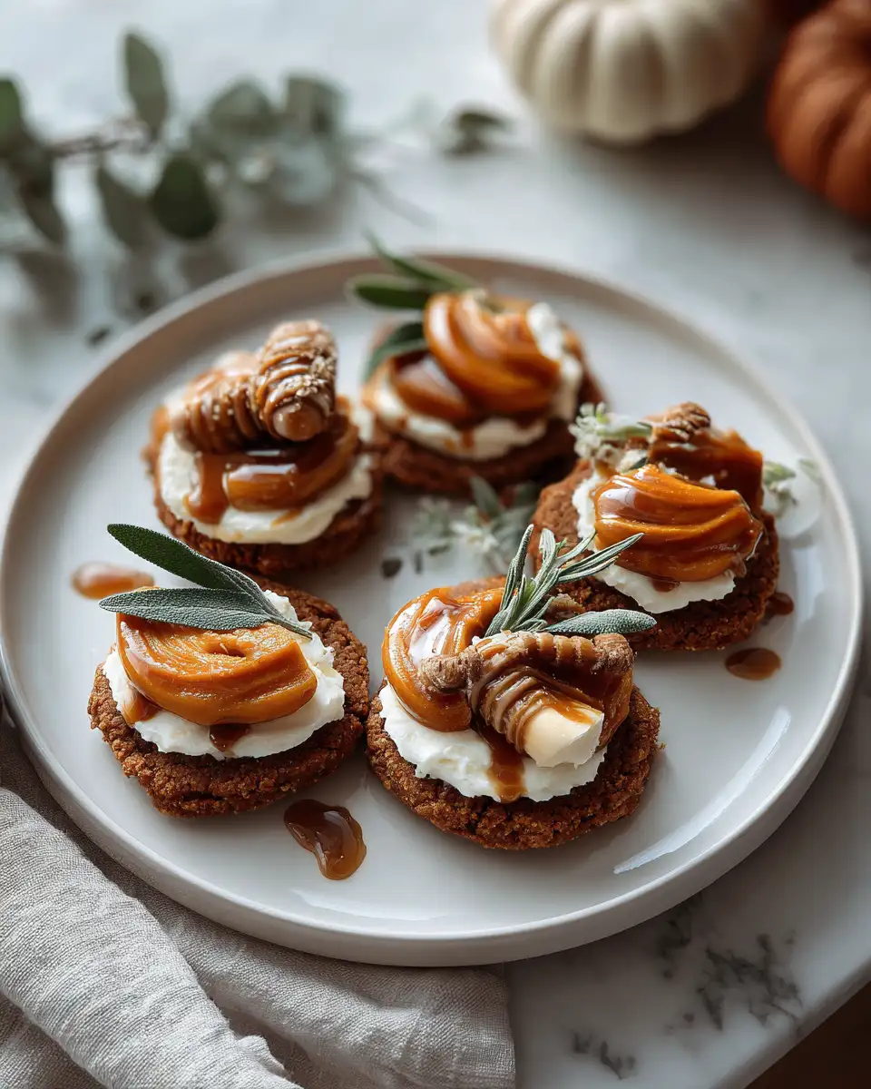 Final dish - Indulge in Autumn Bliss with Salted Caramel Pumpkin Cheesecake Cookies