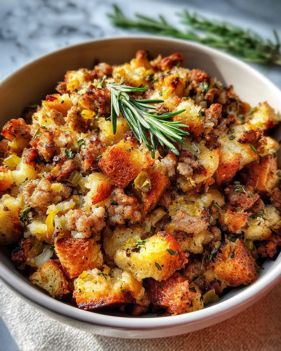 Savor the Season with Irresistible Sausage Stuffing 6 Final dish - Savor the Season with Irresistible Sausage Stuffing