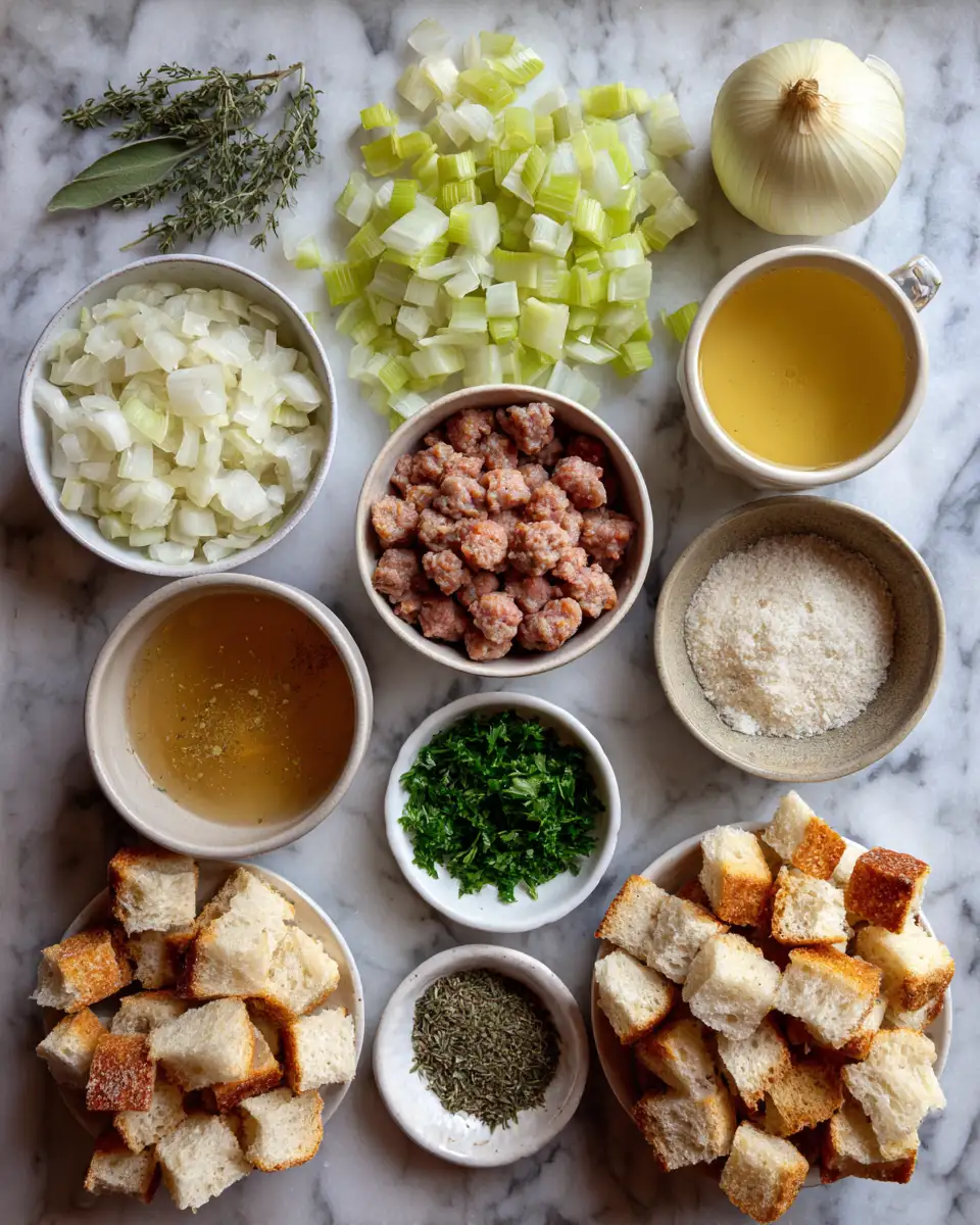 Savor the Season with Irresistible Sausage Stuffing 4 Ingredients for Savor the Season with Irresistible Sausage Stuffing