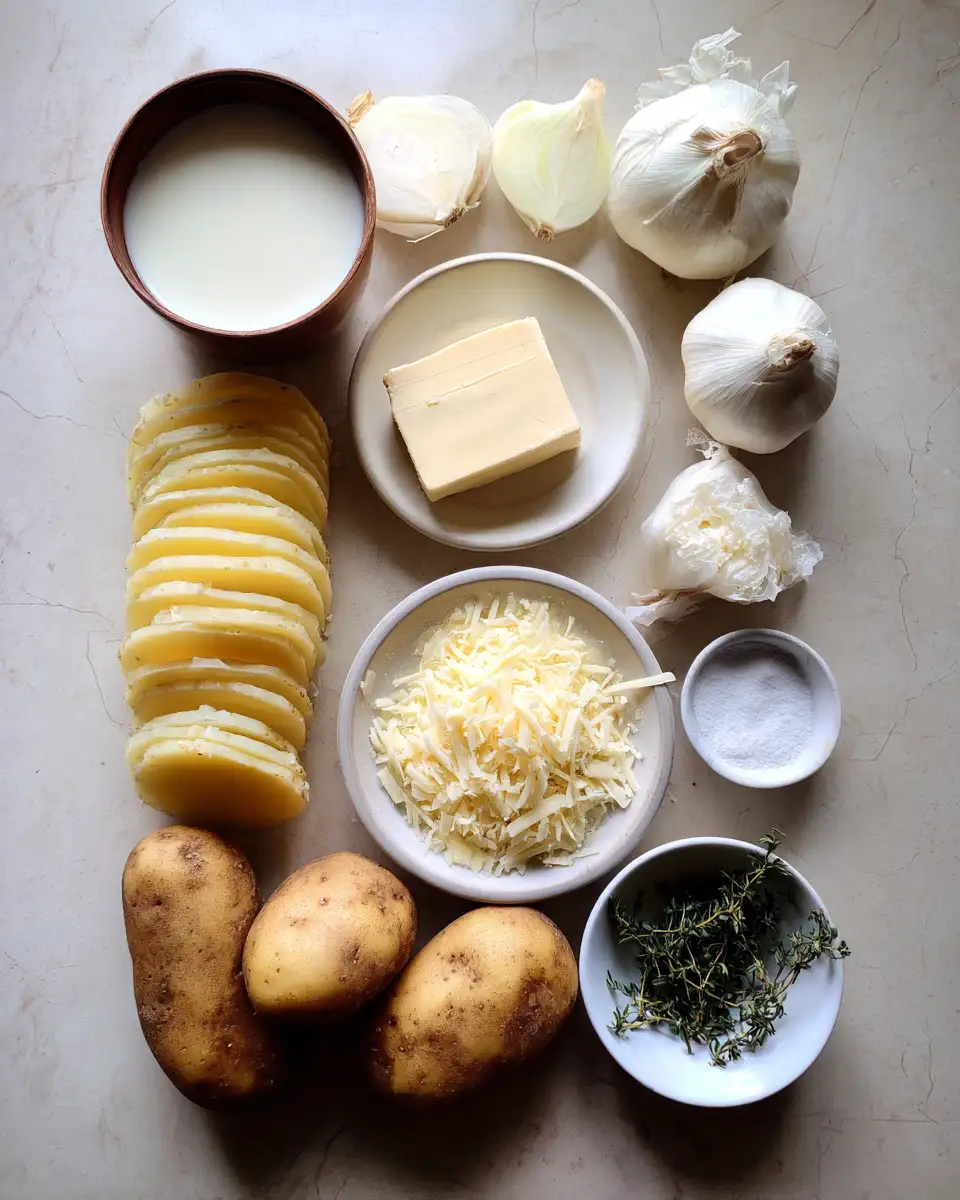 Decadent Layers: Discover the Magic of Scalloped Potatoes 4 Ingredients for Decadent Layers: Discover the Magic of Scalloped Potatoes