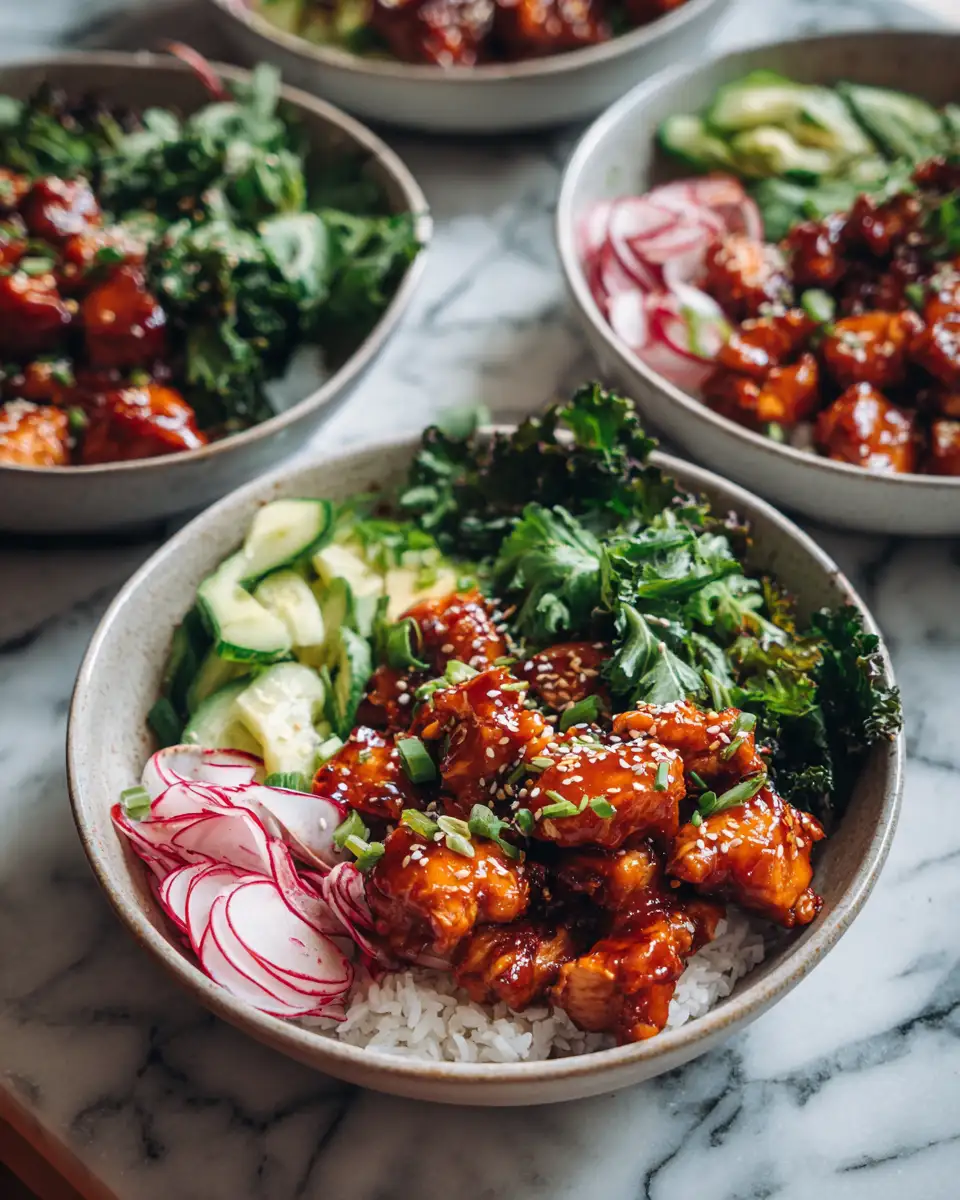Savor the Sweet Heat with Sticky Honey Sriracha Chicken Bowls - Featured Image