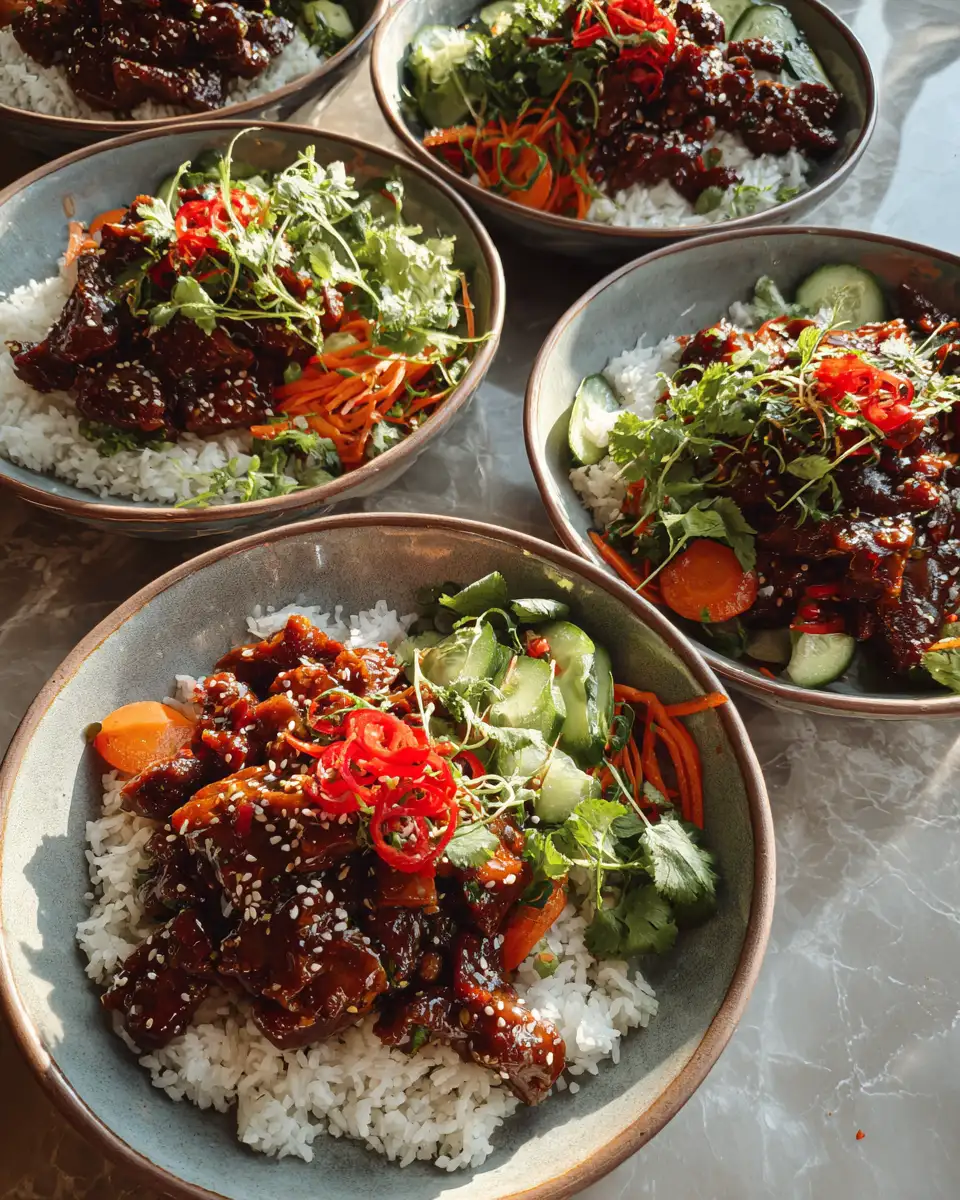 Sticky Sweet Chili Beef Bowls: A Flavor Explosion in Every Bite - Featured Image