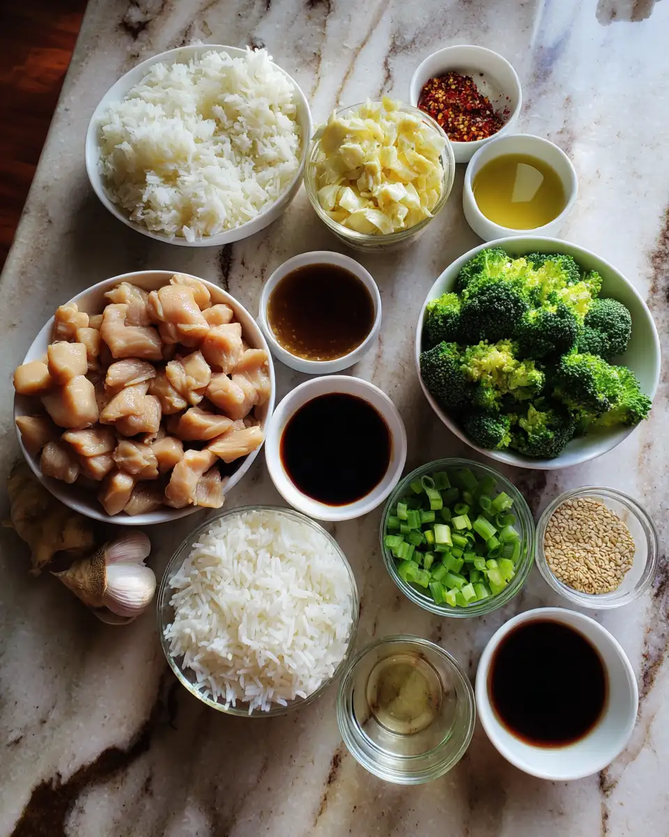 Ingredients for Sticky Teriyaki Chicken Rice Bowls: A Flavorful Feast in Every Bite