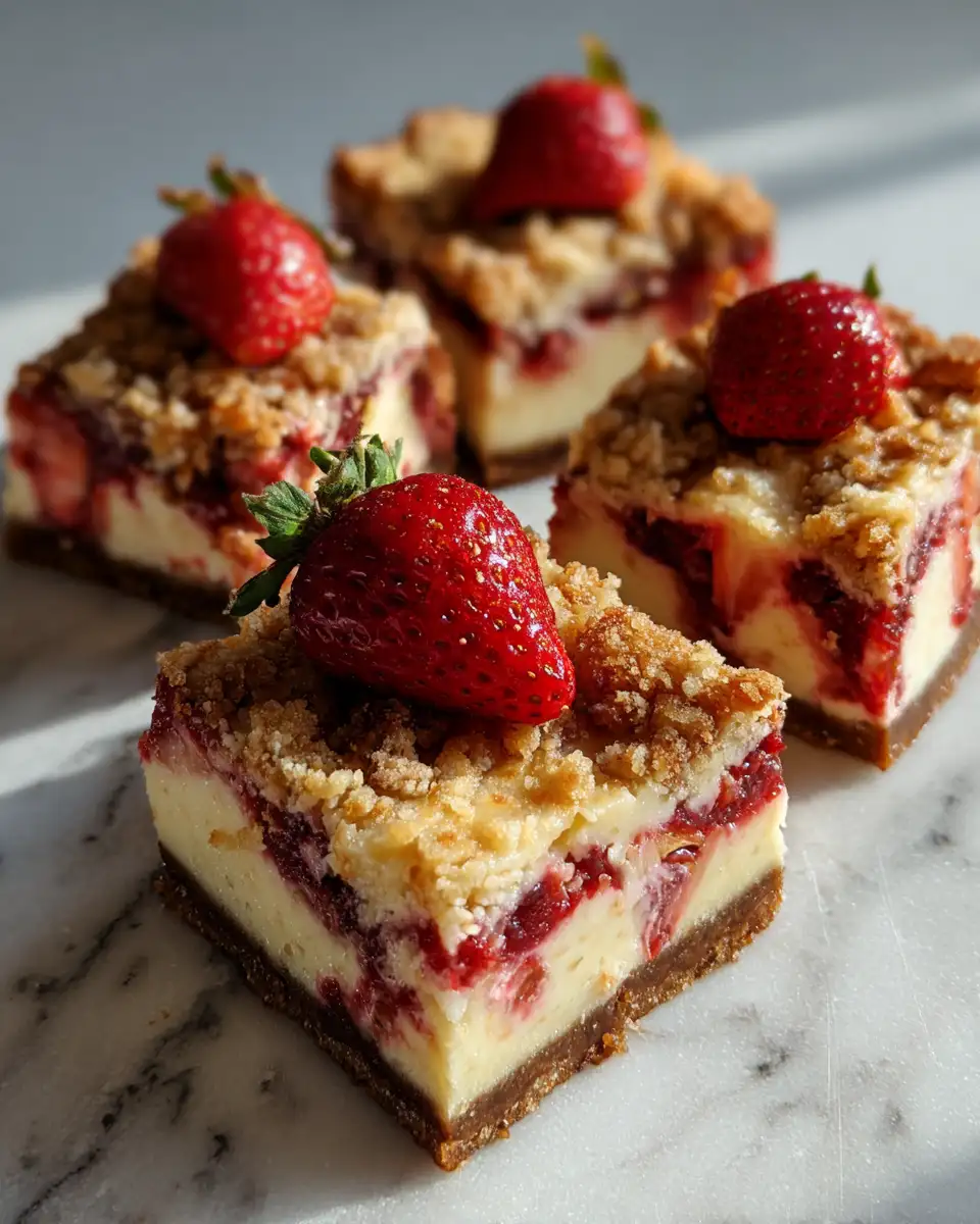 Final dish - Irresistible Strawberry Crunch Cheesecake Cookie Bars to Sweeten Your Day