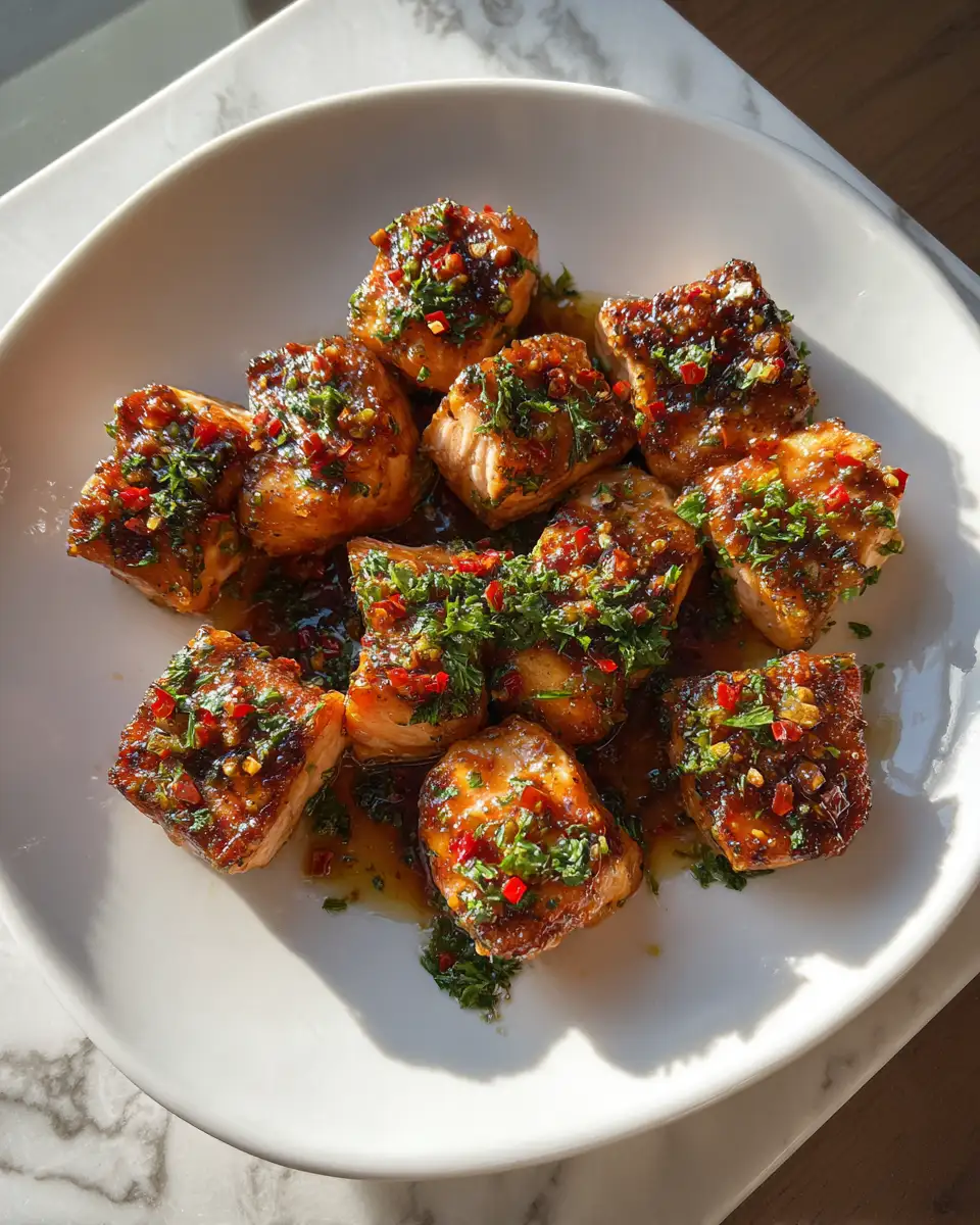 Irresistibly Tangy: Discover Sweet Chili Garlic Salmon Bites - Featured Image
